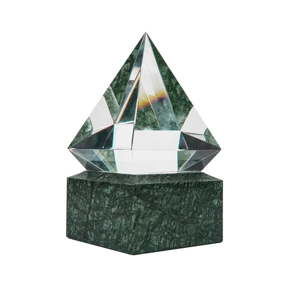 Crystal Diamond Award on Marble Base