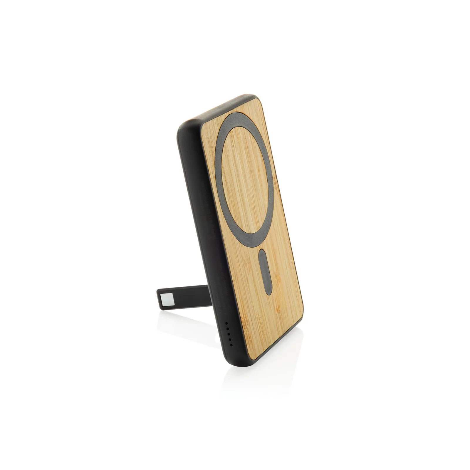 Bamboo Magnetic Power Bank with Stand