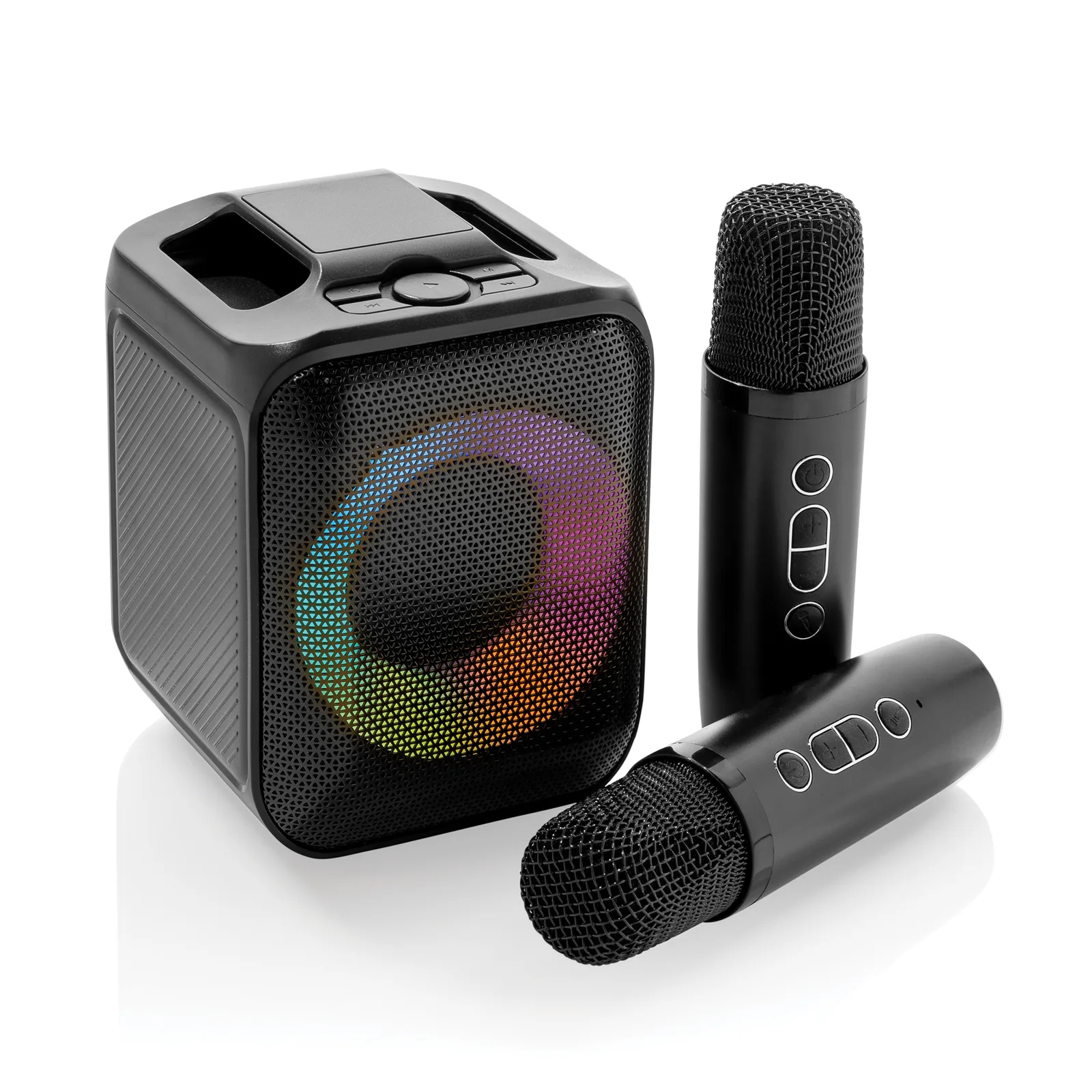 Portable Karaoke Set with Two Microphones