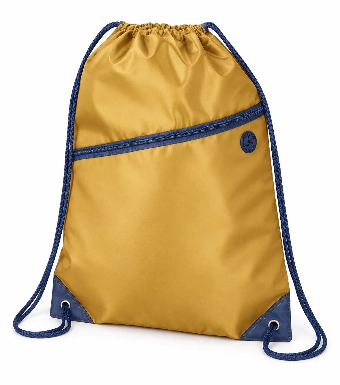 Drawstring Bag with Zipped Front Pocket