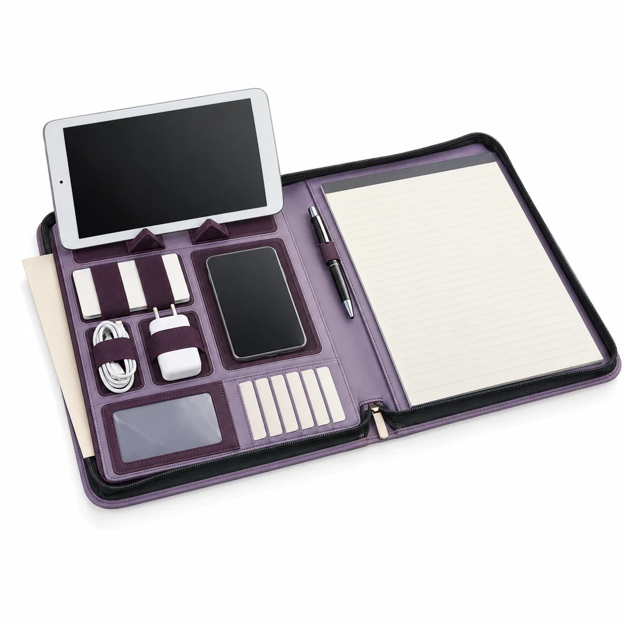 A4 Zippered Tech Portfolio